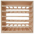 Minghou Wholesale 36 bottle sliding wood trays pine wood wine rack